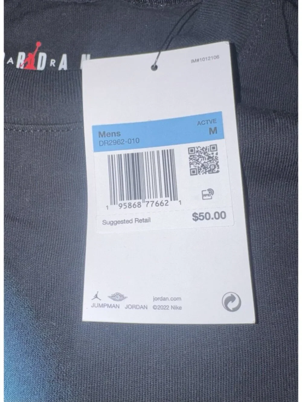 NWT Air Jordan x J Balvin T-Shirt Mens Size M Black DR2962-010